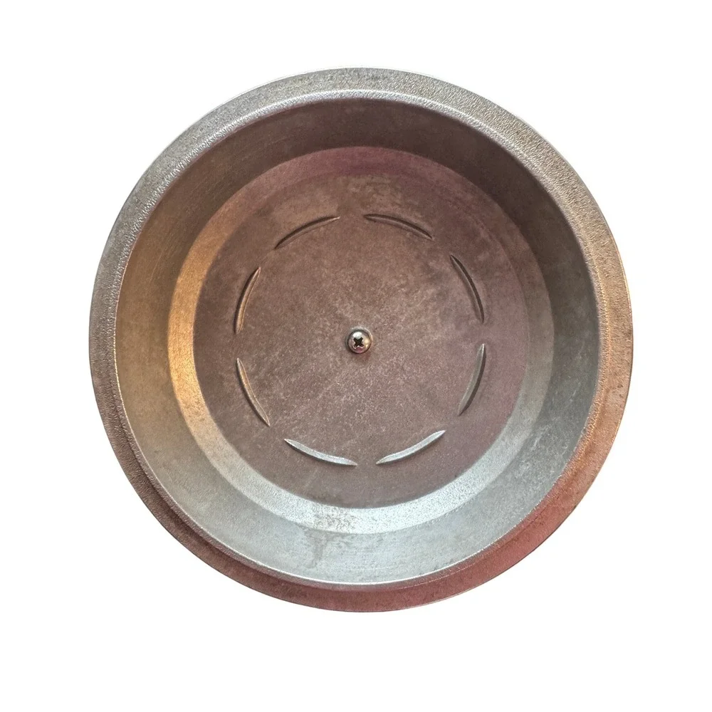 Vintage Club Aluminum small‎ Saucepan Lid Beige Enamel Wood Handle MCM Cookware